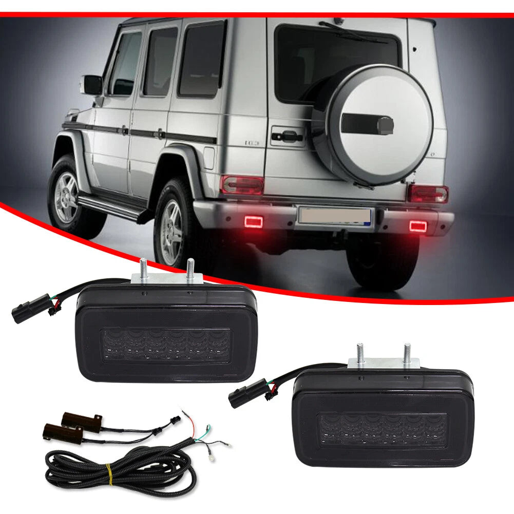 Smoked LED Rear Fog Reverse Lights for Benz W463 G-Class (1986–2018)