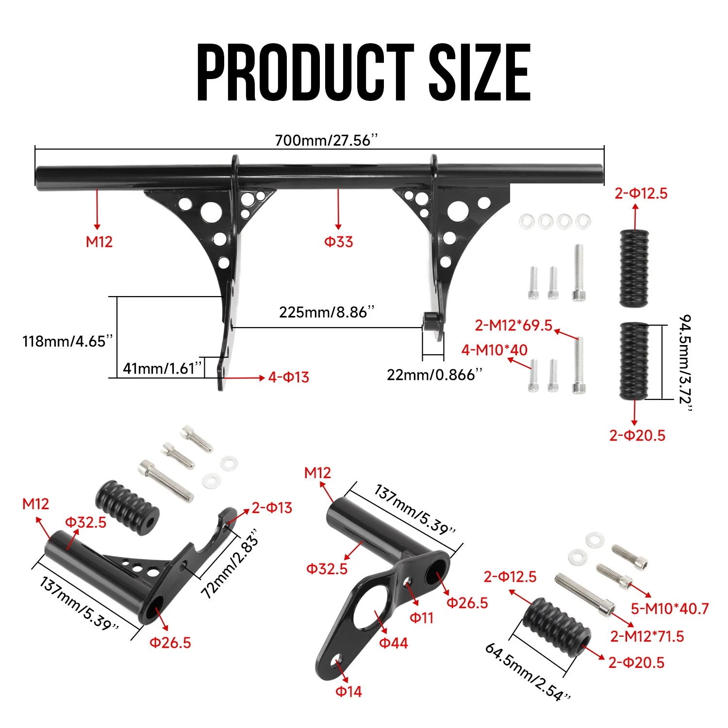 Engine Guard Crash Bar for Harley Softail StreetBob/Low Rider (2018–2024)