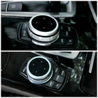 Media Knob Controller Wheel Cover for BMW X1 X3 X5 X6 (2011–2020) Black Silver