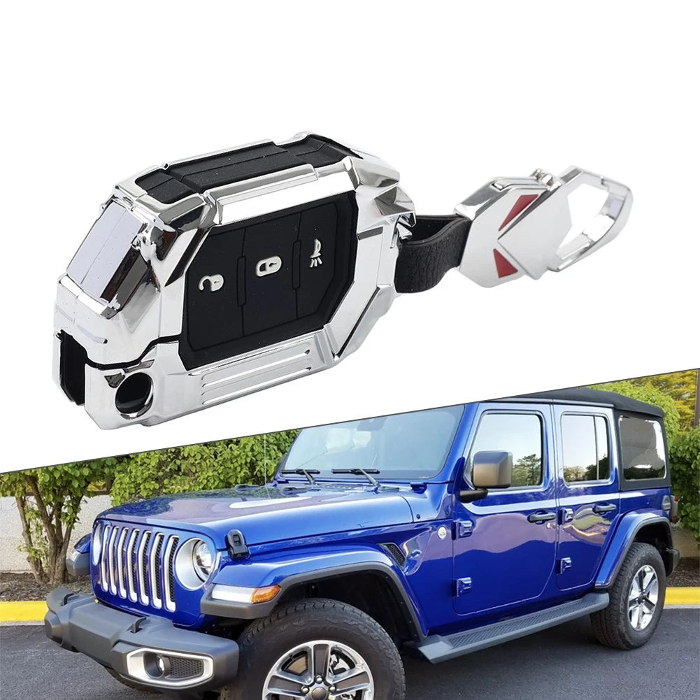 Keyless Remote Key Fob Cover for Jeep Wrangler (2018–2024), Gladiator (2020–2024)