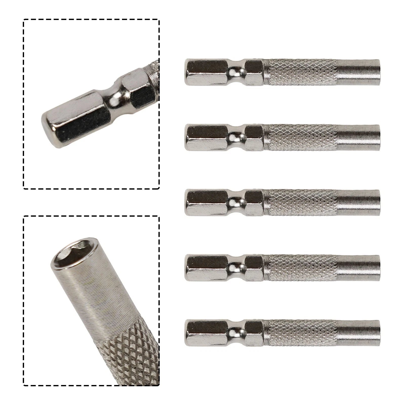 Set of 5 Hex 6.35mm Inserts for Electric Screwdriver (1/4")