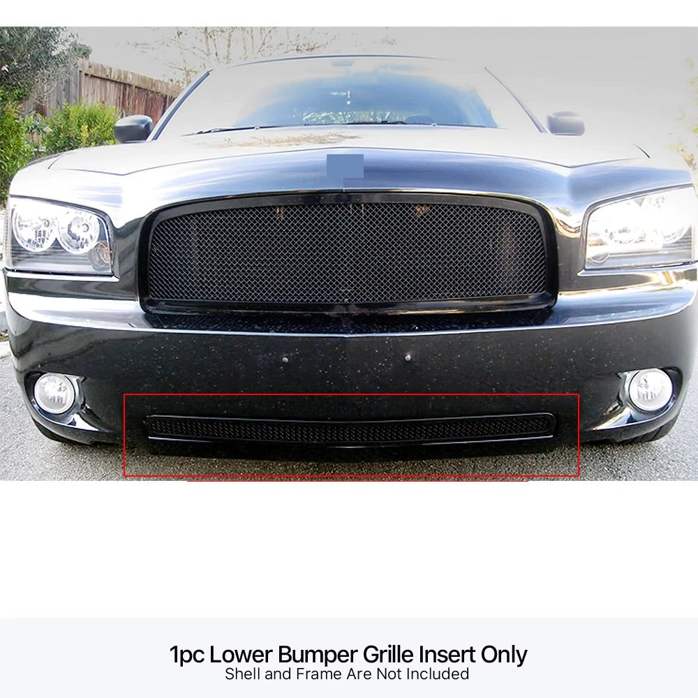 Stainless Black Mesh Grille Insert for Dodge Charger (2005-2010)