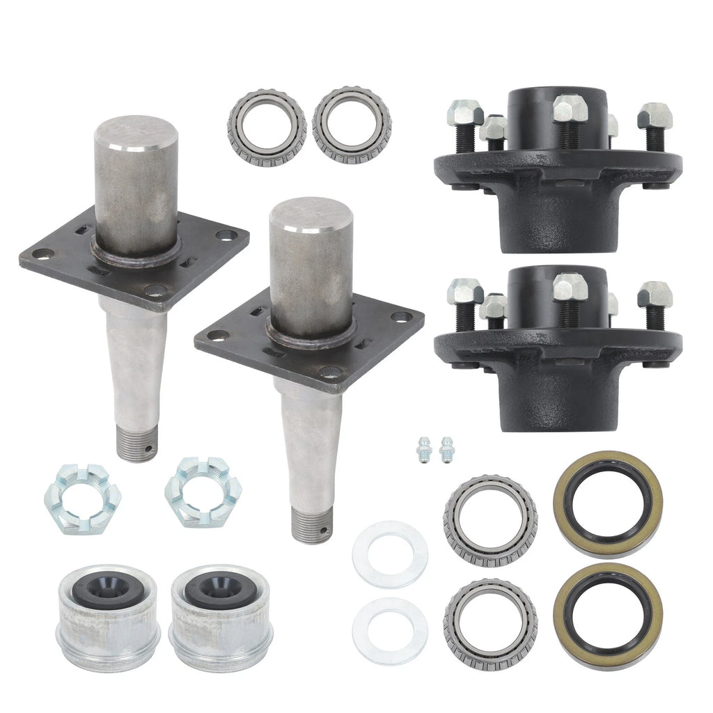 2X Trailer Hub Kit for 5 x 5" with 8.25" Round Brake Flange
