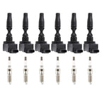 Ignition Coil & Iridium Spark Plug Set of 6 for Buick Cadillac Chevrolet (UF830)