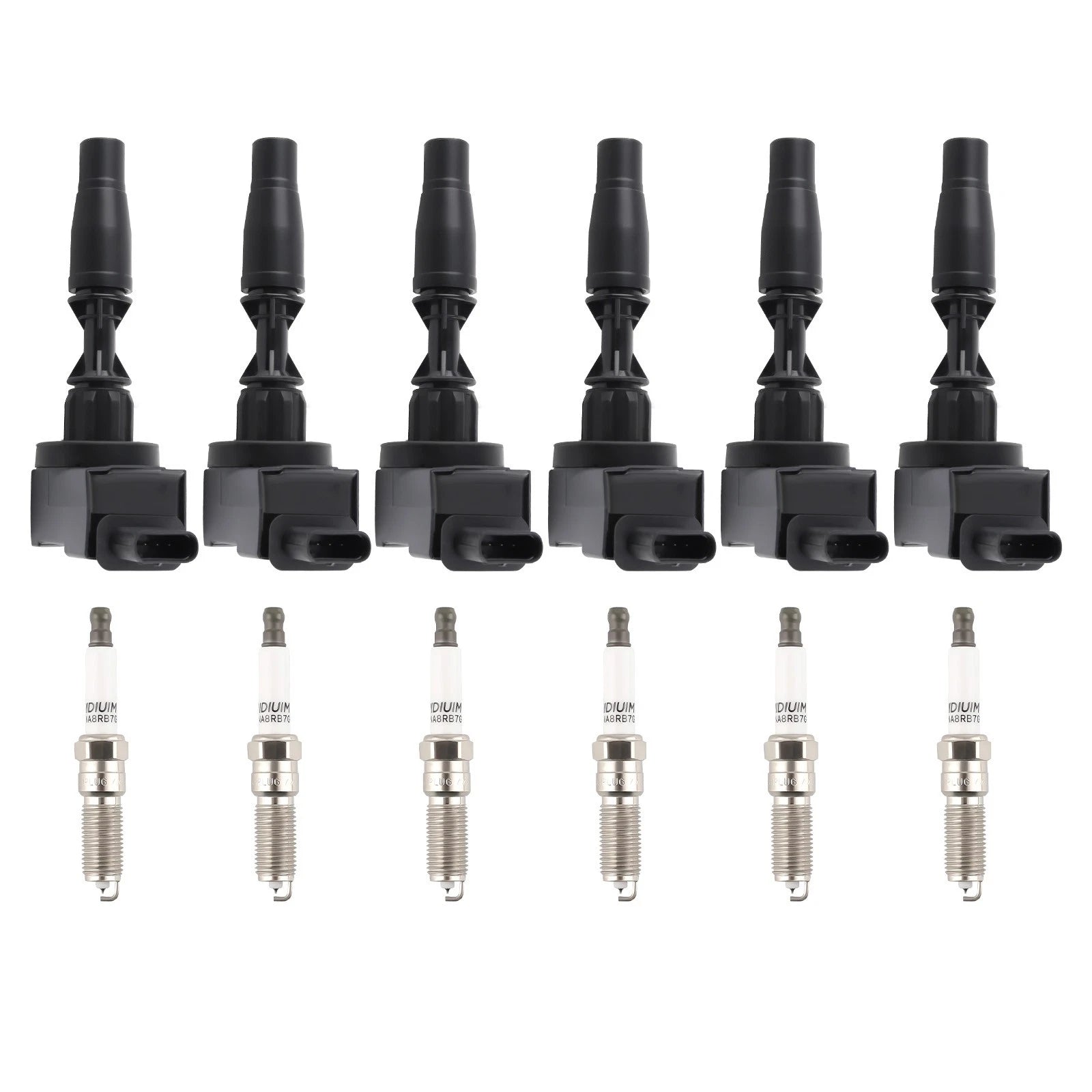 Ignition Coil & Iridium Spark Plug Set of 6 for Buick Cadillac Chevrolet (UF830)