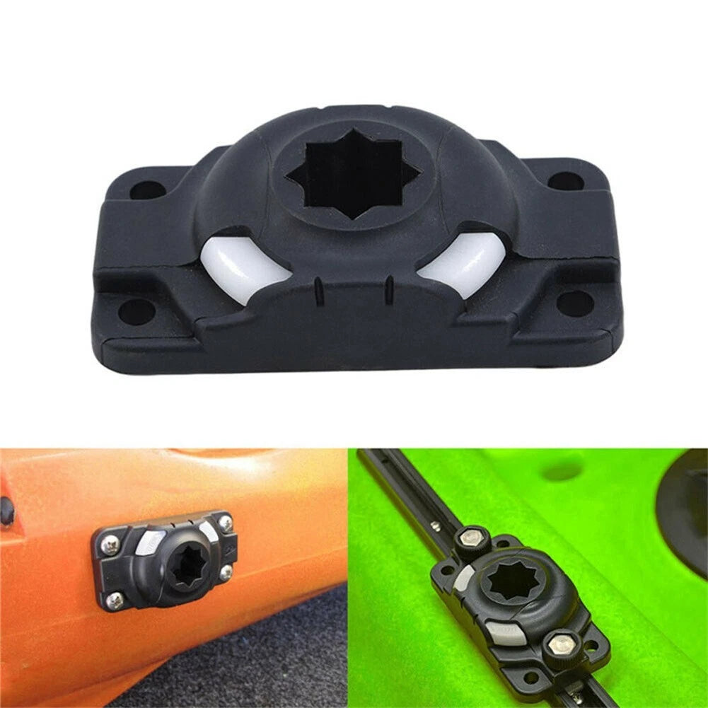 Rod Holder for Boat Canoe (Inflatable) - Black ABS with Screws
