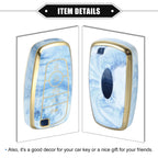 Key Fob Cover for Ford Smart Key 5 Button (1 Pcs) TPU Blue