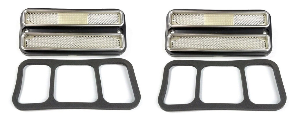 Clear Deluxe Side Marker Lights Pair for Chevy GMC Truck (1968–1972)