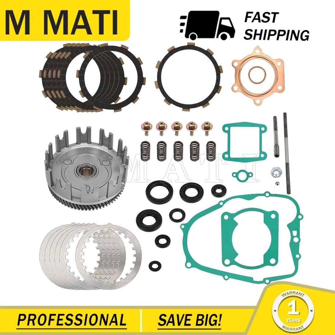 Outer Clutch Basket Gear Plates Springs for Yamaha Blaster YFS200 (200)