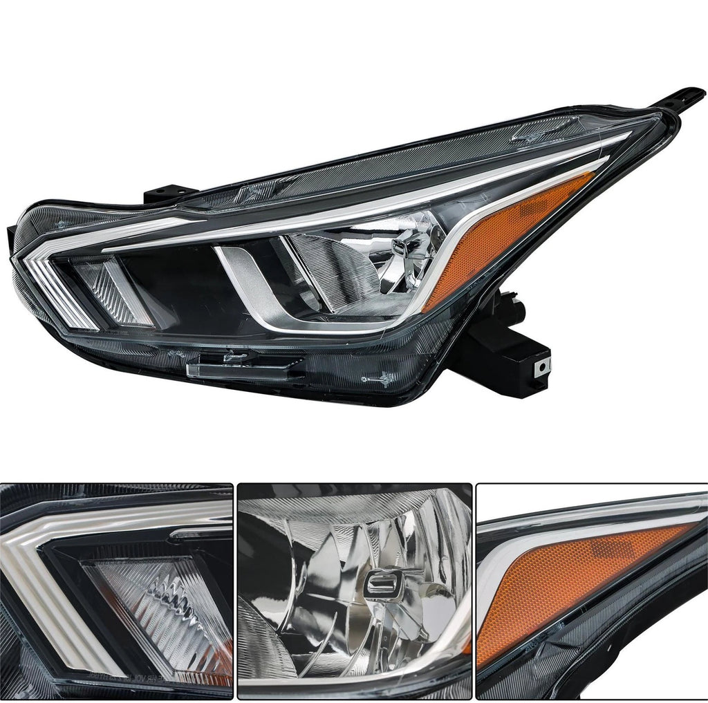Headlight Assembly for Nissan Versa (2020–2021) LH Side Chrome Halogen