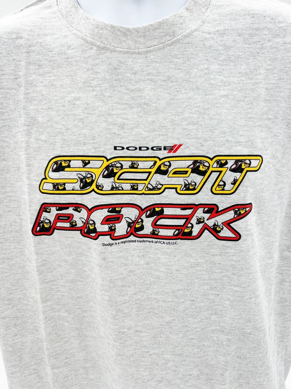 Light Gray T-Shirt with Logo for Dodge Challenger Scat Pack (2015–2023)
