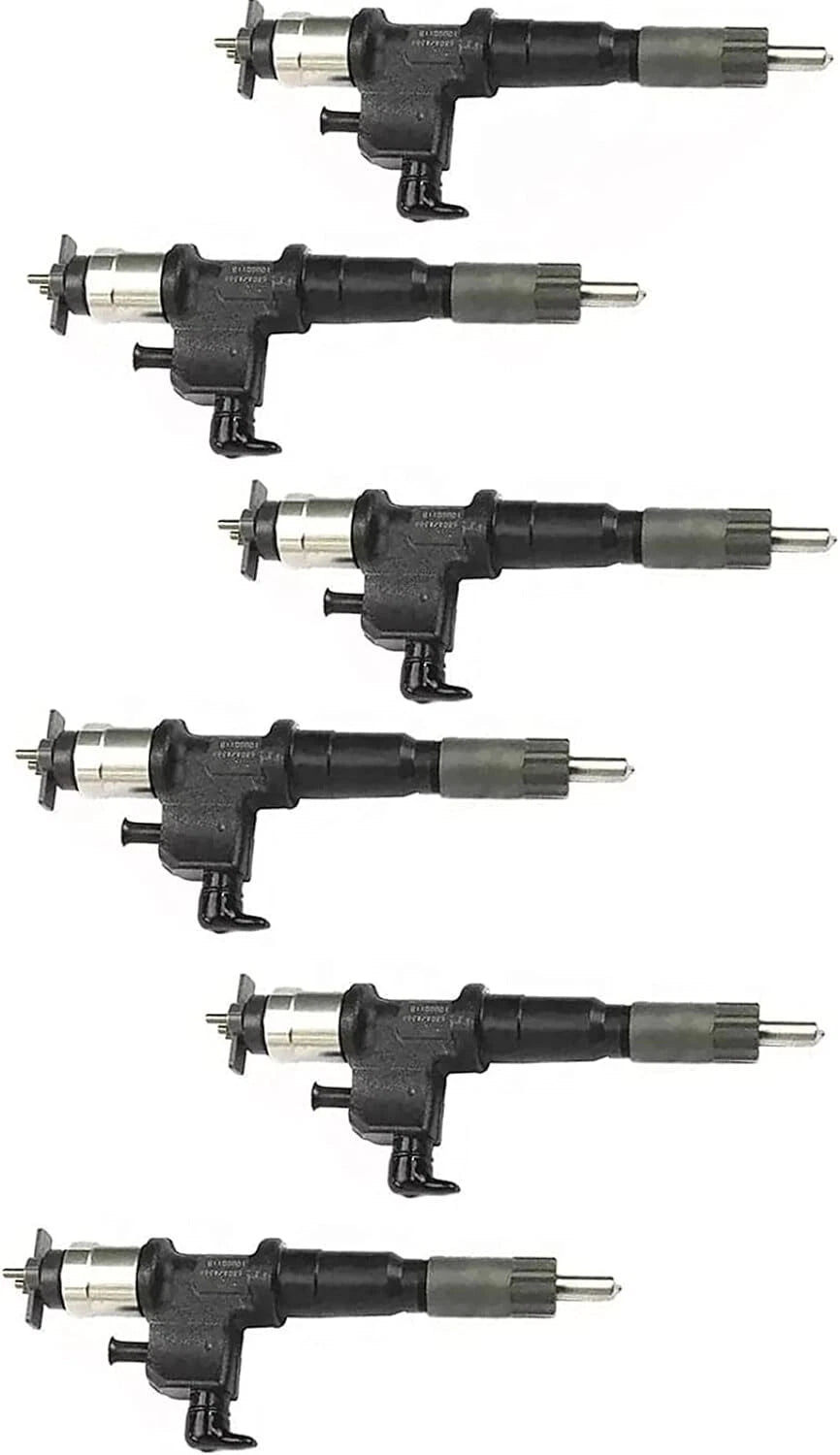 Set of 6 Fuel Injectors 095000-6300, 1-15300436-0 for Isuzu 6WG1