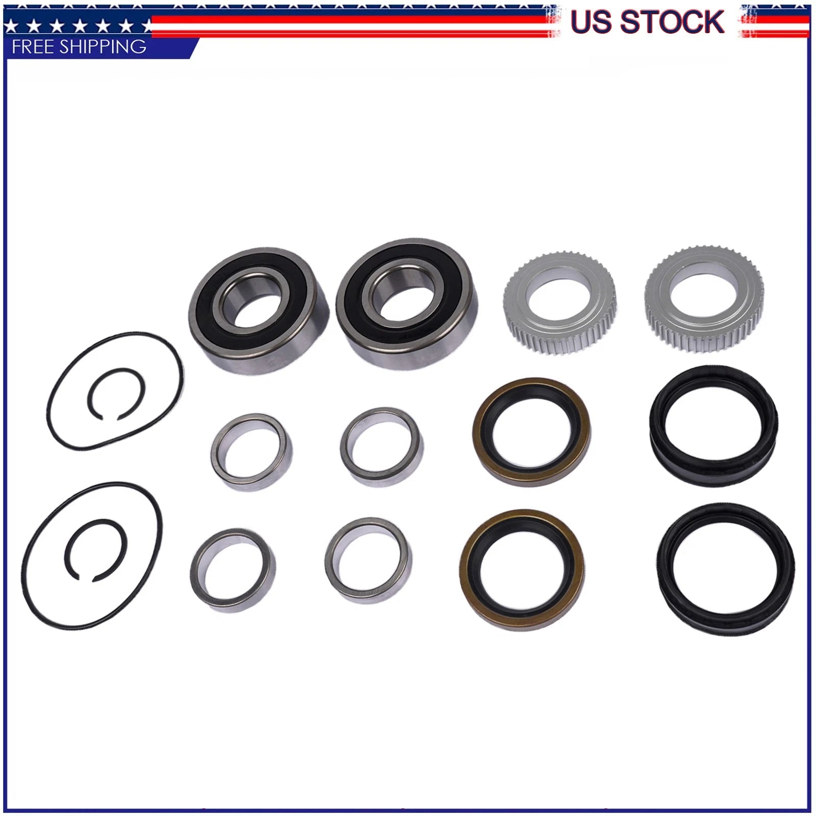 Set of 2 Rear Wheel Bearing Seal Rings for Toyota 4Runner Tacoma Tundra (1995–2006)