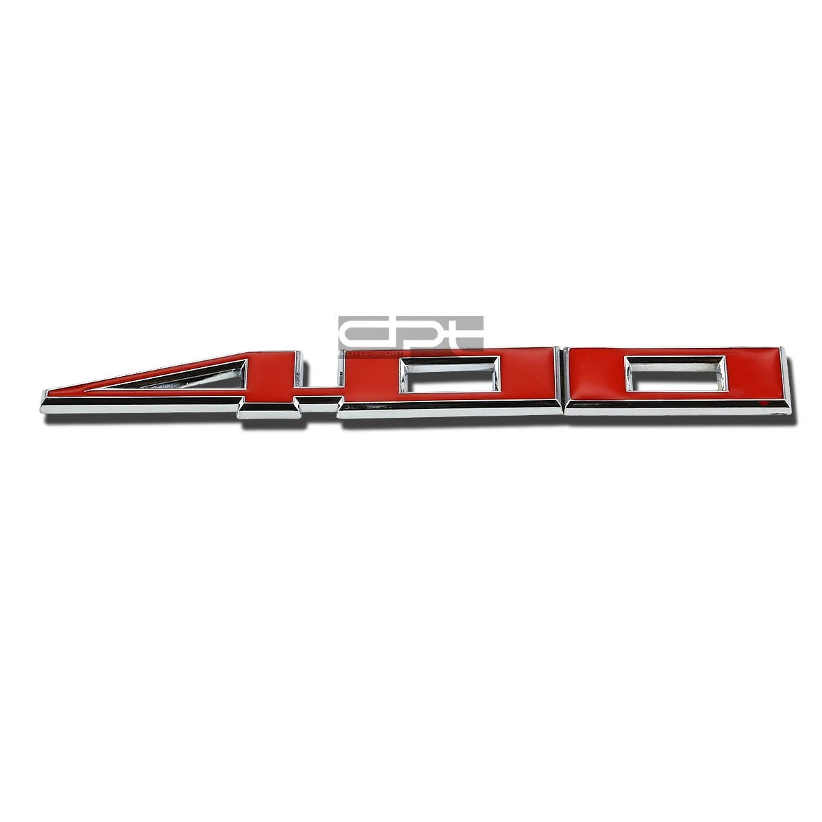 Chrome/Red Bumper Emblem Badge for SBC 400 (1970–1972)