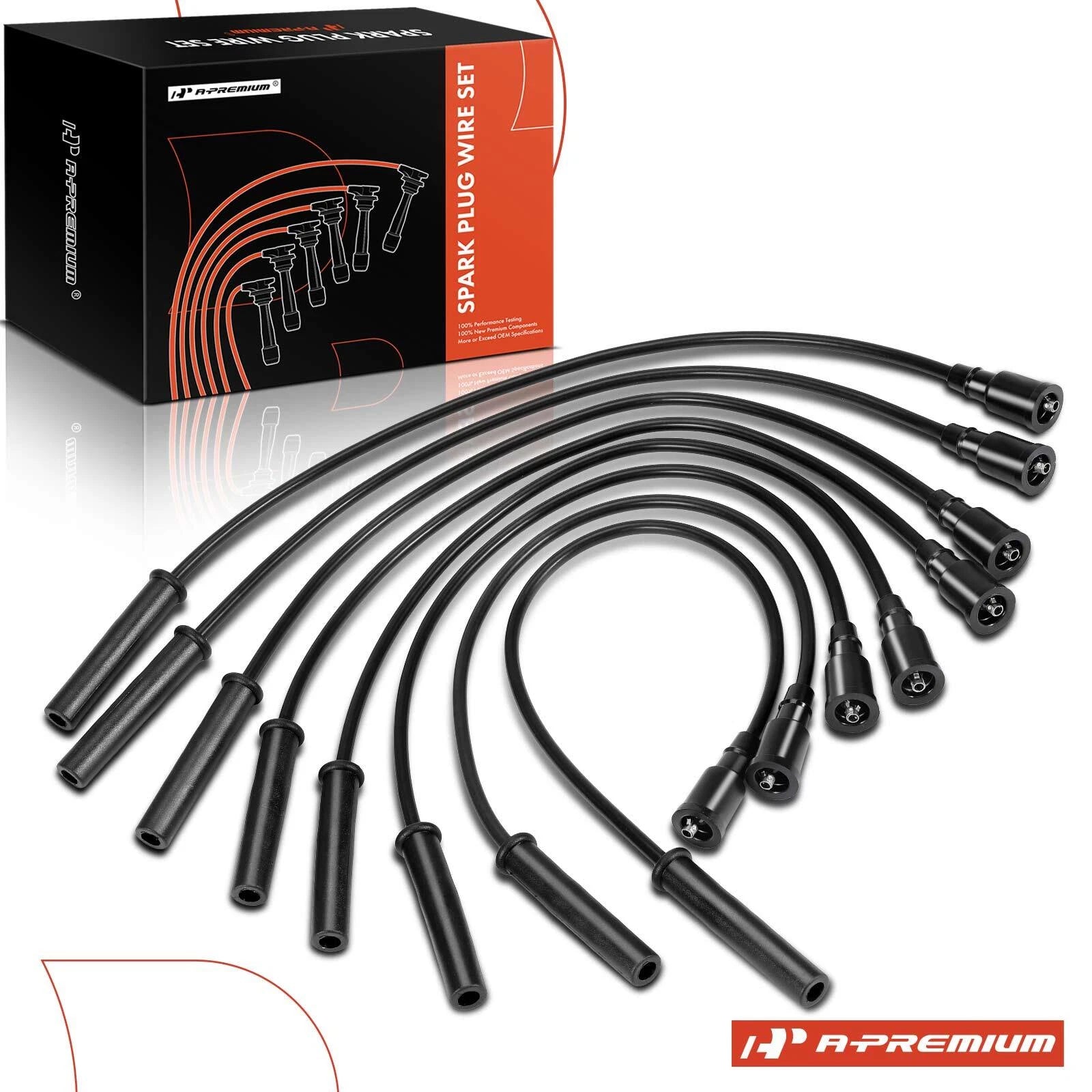 8x Spark Plug Wire Set for Ford F-150 F-250 F-350 (2010–2014)