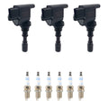 Set of 3 Ignition Coils & 6 Spark Plugs for Kia Sedona V6