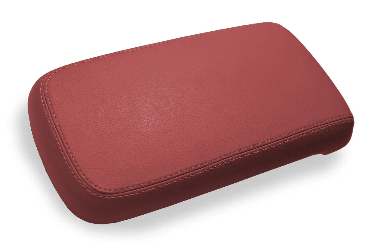 Leather Console Lid Armrest Cover for Chevrolet Colorado (2015–2022) Red
