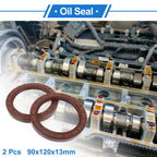 Set of 2 Oil Seal Rotary Shaft Seal FKM Rubber 90x120x13mm