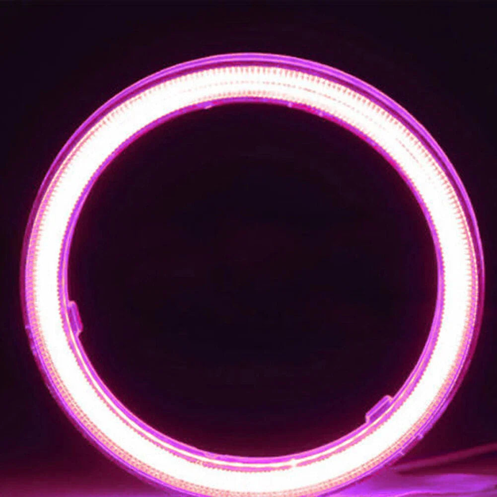 70MM LED Halo Ring Fog Headlights for Universal Car 12V