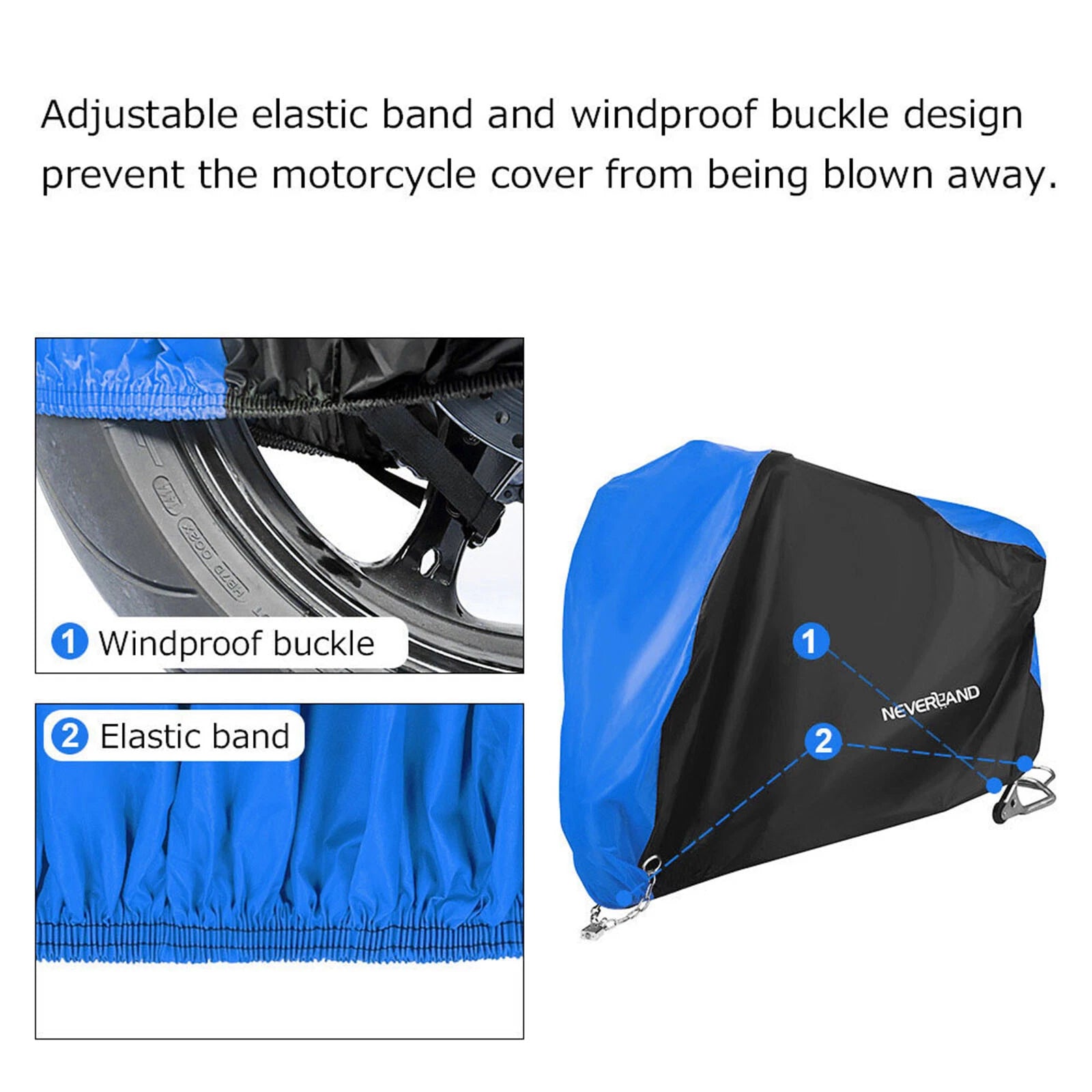 4XL Waterproof Motorcycle Cover for Heavy Duty Winter Storage