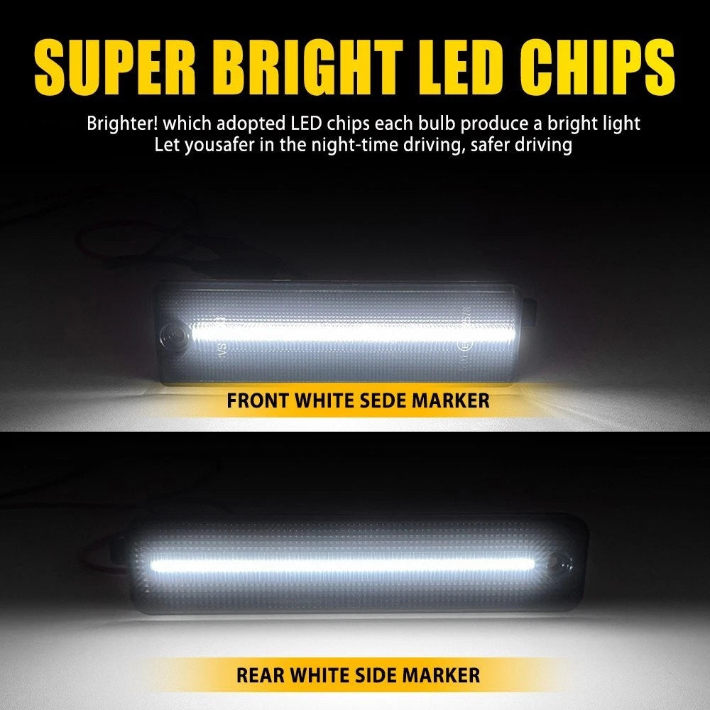 4X LED Side Marker Lights for Pontiac Firebird (1998–2002) Smoke White