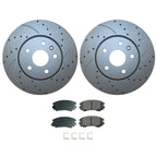 Front Brake Kit with 321mm Drilled Rotors & Akebono Pads for Buick Chevy GMC