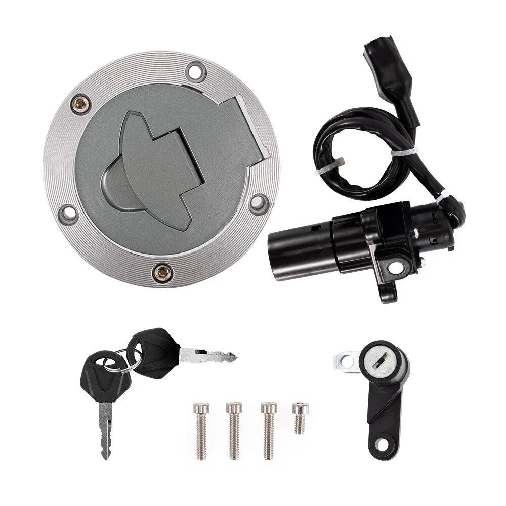 Ignition Switch Fuel Gas Cap Seat Lock Key Set for Yamaha YZF-R25 R3 R6 (2014–2023)
