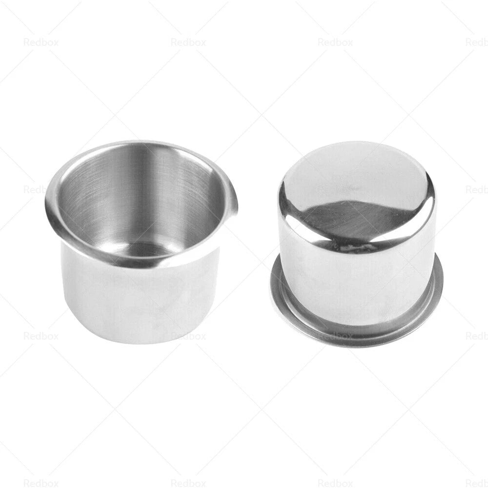 2X Stainless Steel Cup Drink Holder for Marine Car Truck Camper RV Boat