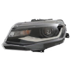 Headlight for Chevy Camaro (2016–2022) HID LED DRL Black Driver Side