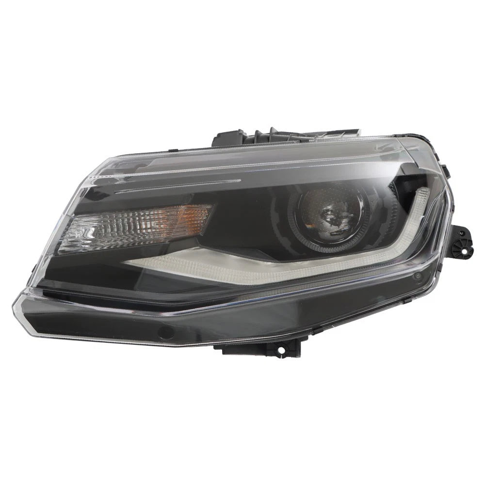 Headlight for Chevy Camaro (2016–2022) HID LED DRL Black Driver Side