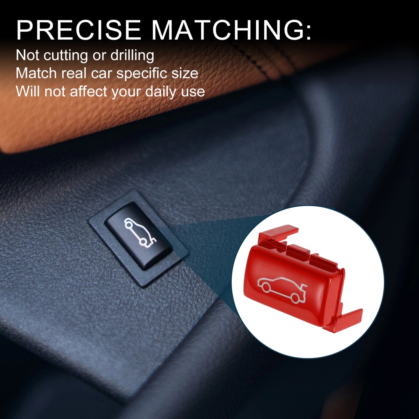 Tailgate Switch Button Cover for BMW 1 2 3 4 5 6 7 X1 X3 Series (Red)