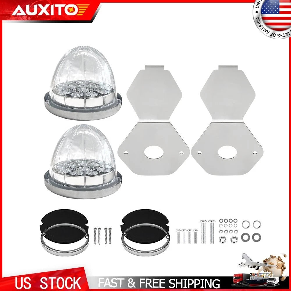 LED Watermelon Marker Light Red/White for Heavy Duty Truck & Trailer (12V)