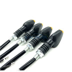 Set of 4 LED Turn Signal Lights for Universal Motorcycle (12V)