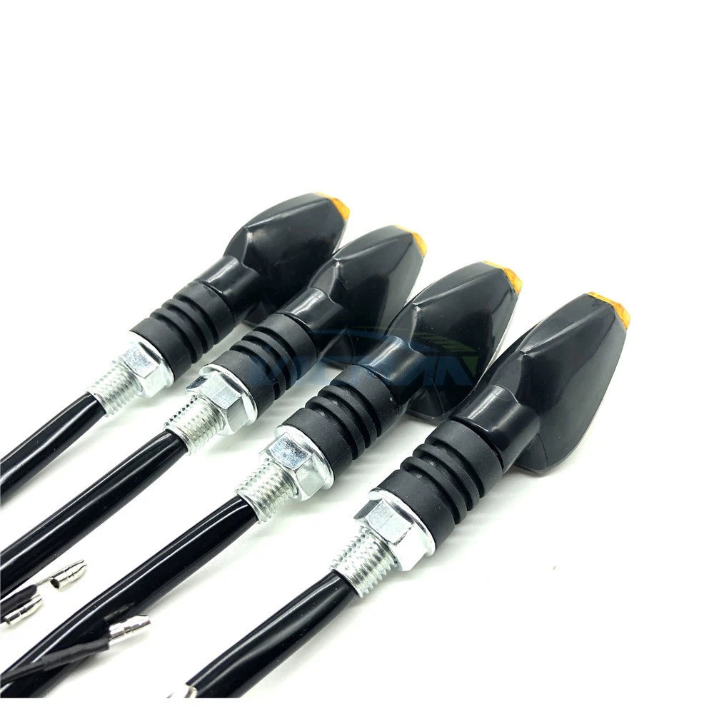 Set of 4 LED Turn Signal Lights for Universal Motorcycle (12V)