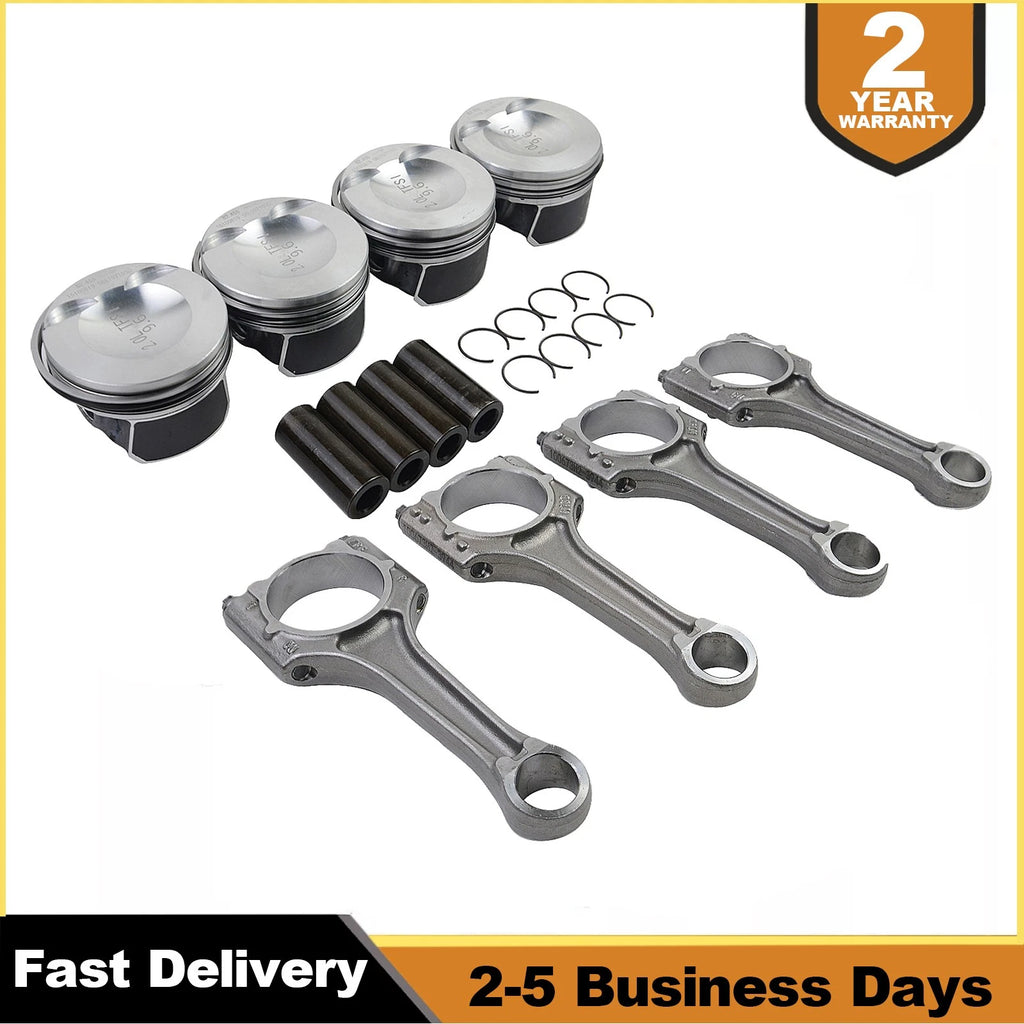 Set of 4 Connecting Rods for Audi A4 Q5 Jetta GTI 2.0 TFSI (2006–2016)
