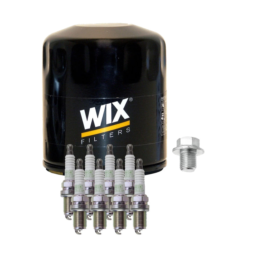 Wix Engine Oil Filter & NGK 8 Platinum Spark Plugs for GS400 GS430 (1998–2005)