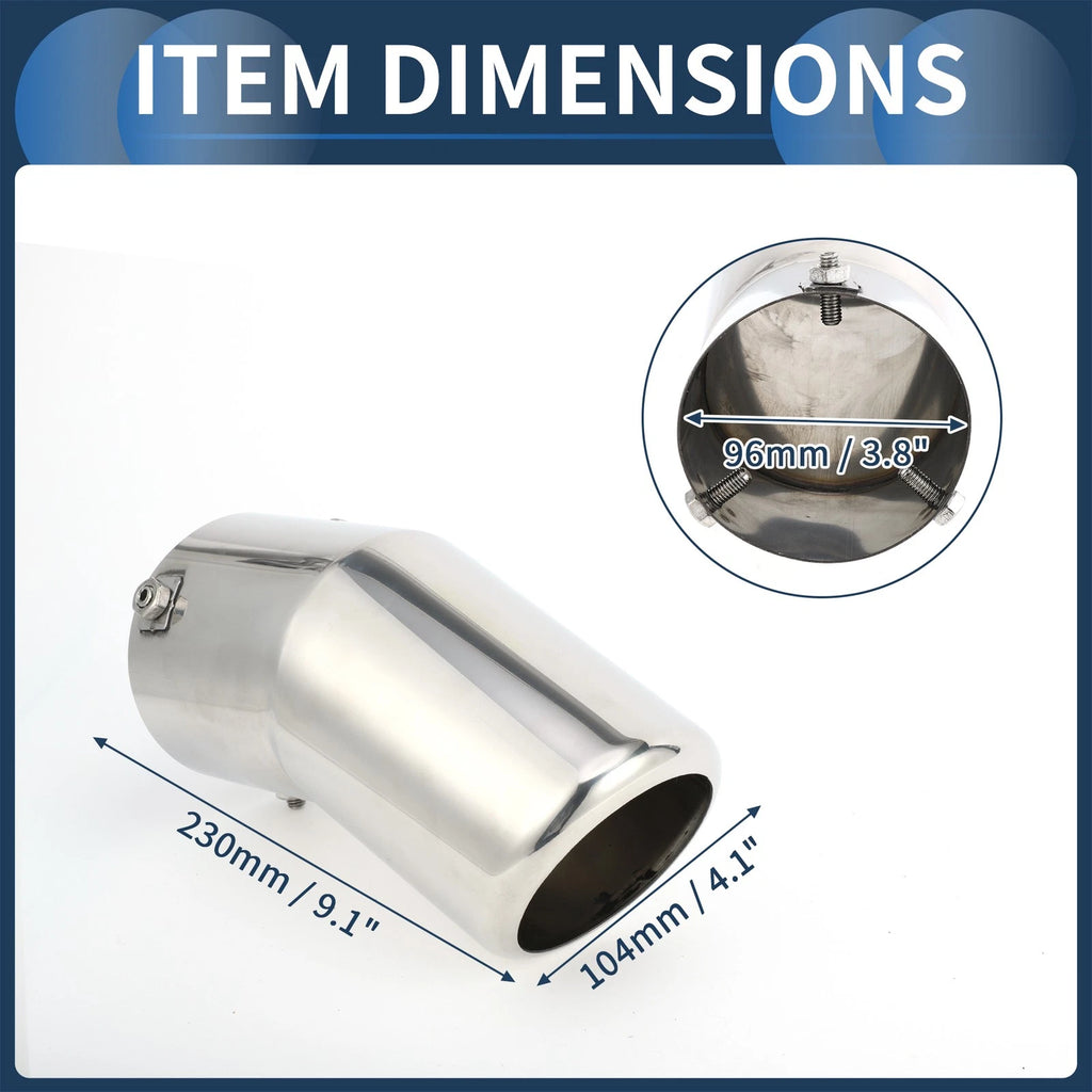 1Pc Slant Exhaust Tip 3.8" Inlet for Toyota Land Cruiser (2023–2024)