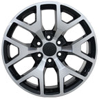 Black Wheel 22x9 Machined Face for 1988–2000 Chevy C K