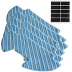 5 Mop Cloths for Samsung Powerbot-E VR05R5050WK (2015–2017) W/Stickers