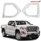 Chrome Fog Light Bezel Covers for GMC Sierra 1500 Denali SLT (2019–2020)
