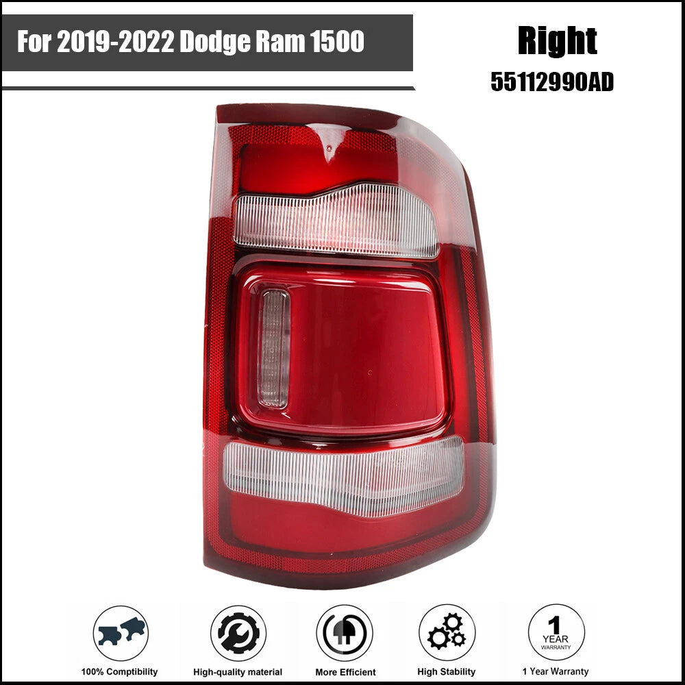 Red Lens LED Tail Light for Dodge Ram 1500 (2019â2022) Rear Right