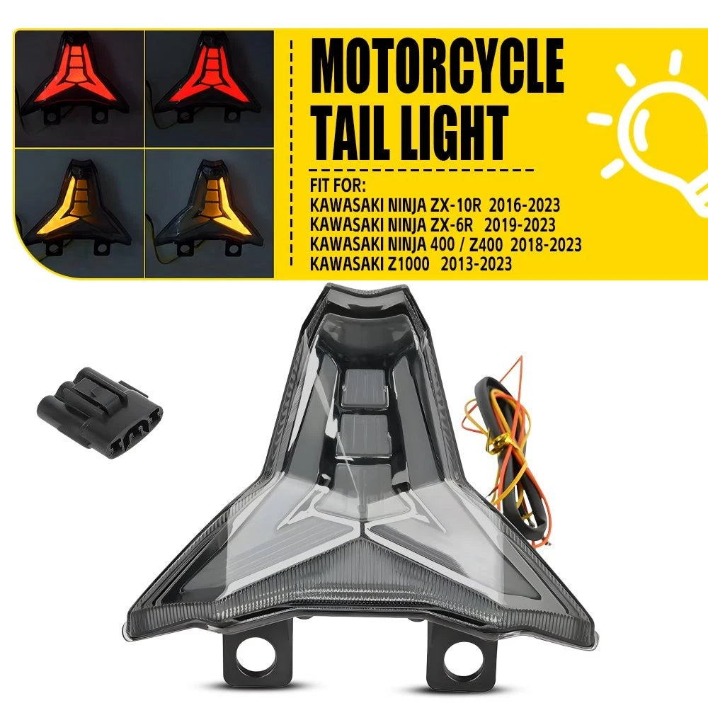 Integrated LED Tail Light Turn Signal for Kawasaki Ninja ZX-10R ZX-6R (2019–2023)