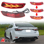 LED Rear Bumper Turn Signal Stop Brake Lights for Lexus GS350 ES350 (2013–2018)