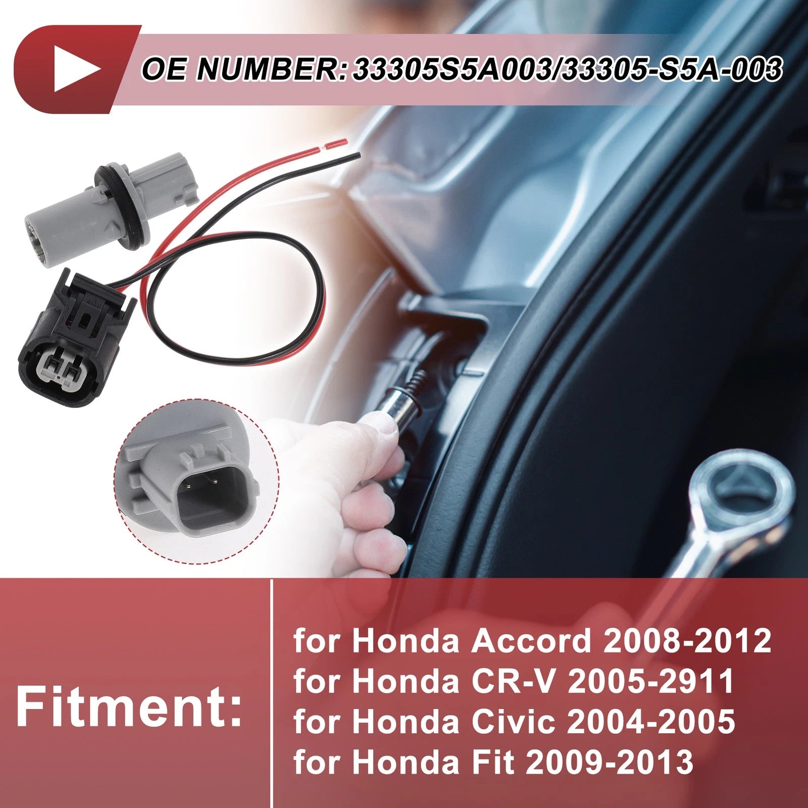 Turn Signal Light Bulb Socket Wiring for Honda Accord (2008–2012) No. 33305S5A003