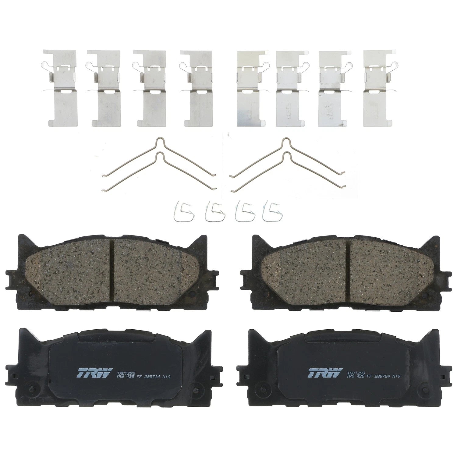 Set of 4 Disc Brake Pads for Toyota Camry (2007–2017)