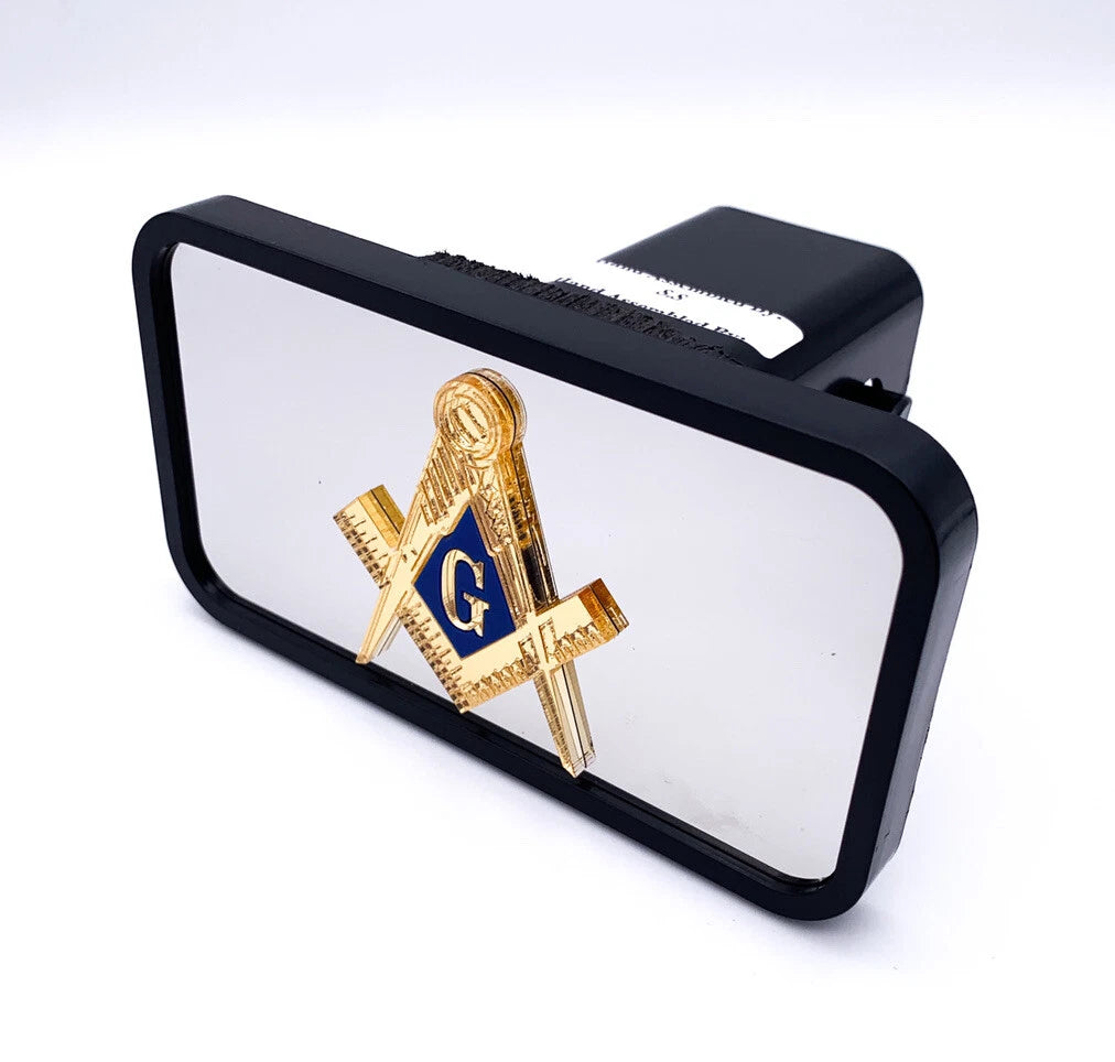 Tow Hitch Cover Emblem for 2" Receiver Freemasonry ABS Mirrored (Fits)