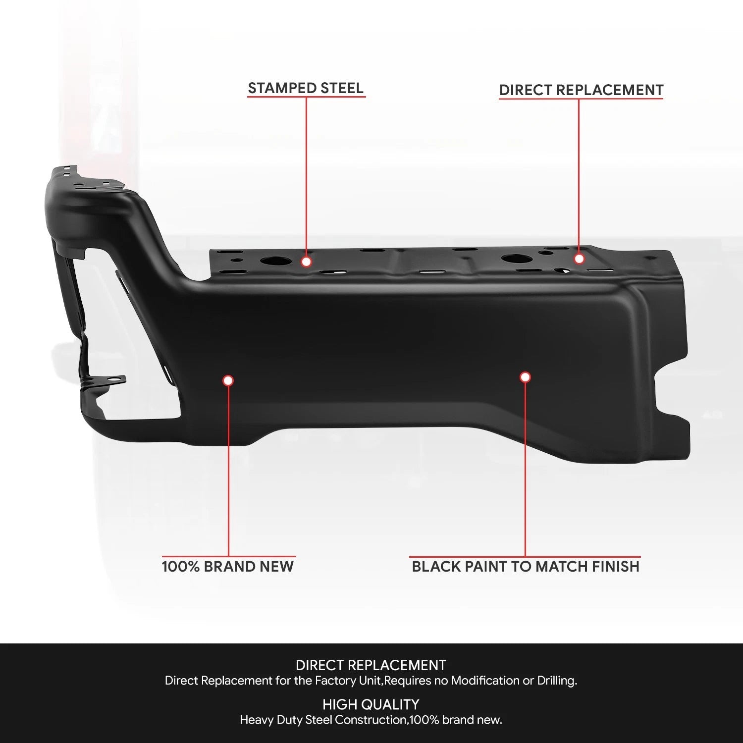 Left Rear Bumper End Cap for Ford F-250 SD (2023–2025)