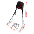 Chrome Flame Backrest Sissy Bar with Leather Pad for Harley Sportster (883-1200)