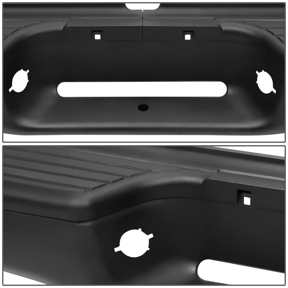 Steel Rear Step Bumper for Toyota Tacoma (1995–2004) Black w/o Sensor Holes