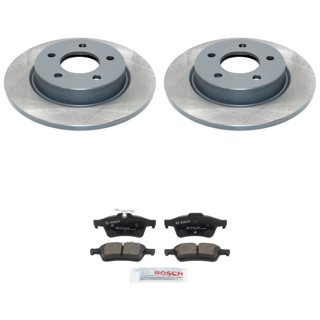 DuraGo Rear Rotors & Bosch QuietCast Brake Pads Kit for Mazda 3